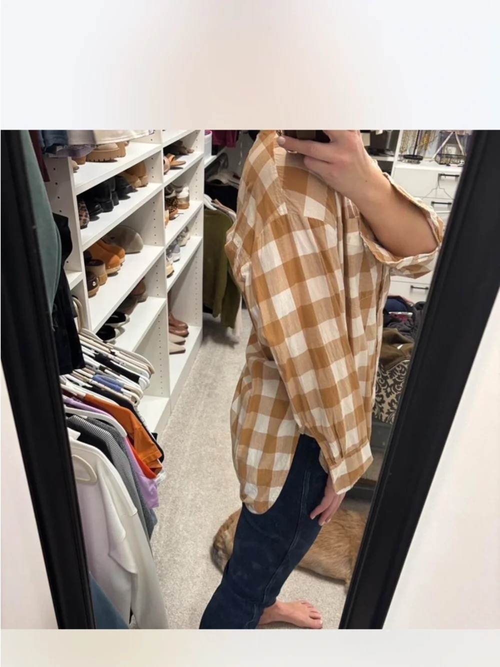 Anthropologie Yellow Plaid Button-Down Shirt - Women - Picture 3 of 5